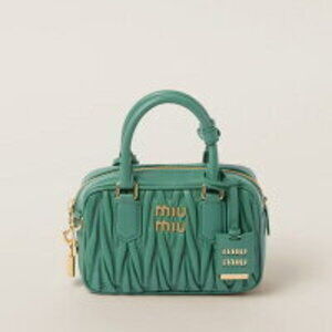 Miu Miu Arcadi Matelassé Leather Bag Salvia Green